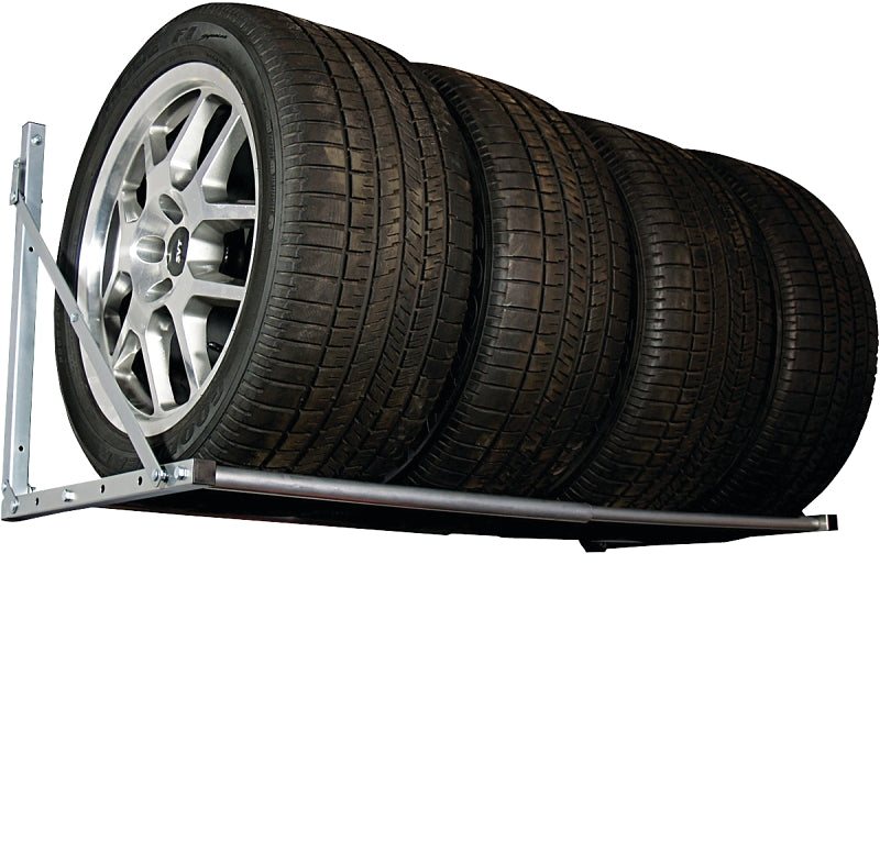 Knape & Vogt 01031 Tire Loft, Foldable, Steel, Silver, Powder-Coated