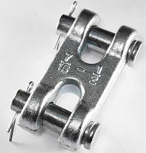 Baron 82480/196 Clevis Link, 7/16 x 1/2 in Trade, 11,300 lb Working Load, 70 Grade, Steel, Zinc