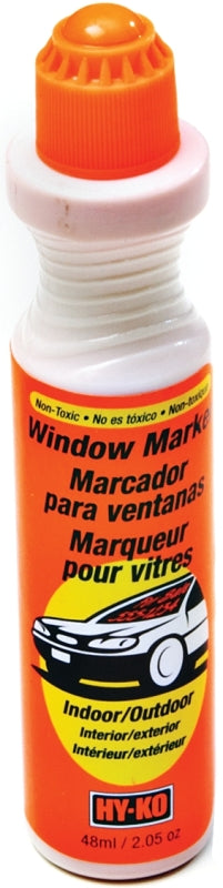 Hy-Ko 40615 Window Marker, Non-Toxic, Rain-Resistant, Ink, Orange, Pack of 3