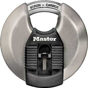 Master Lock Magnum Series M50XKAD Padlock, Shrouded Shackle, 7/16 in Dia Shackle, 3-1/8 in W Body, Pack of 6