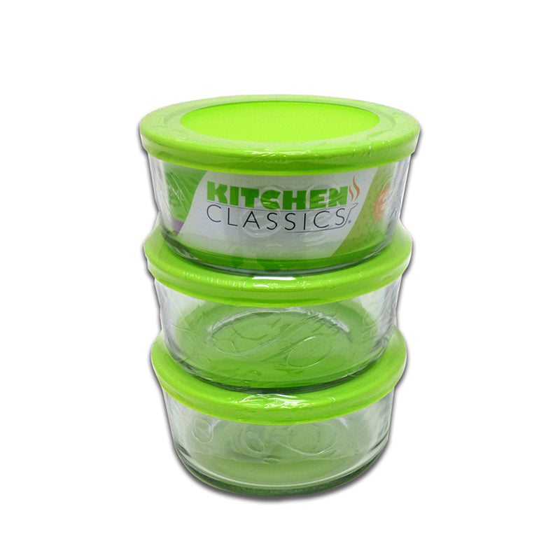 Kitchen Classics 4 cups Clear Food Storage Container Set 1 pk, Pack of 3