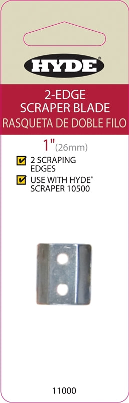Hyde 11000 Replacement Blade, 2-Edge Blade, 1 in W Blade, HCS Blade, Nylon Handle, Angled Handle, 7-1/2 in OAL