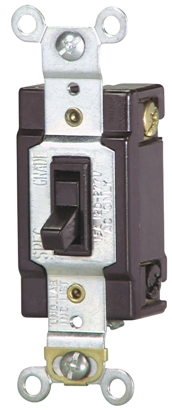 Eaton WD1242-7B-BOX Toggle Switch, 15 A, 120 V, 4-Way, Push-In Terminal, Polycarbonate Housing Material, Brown