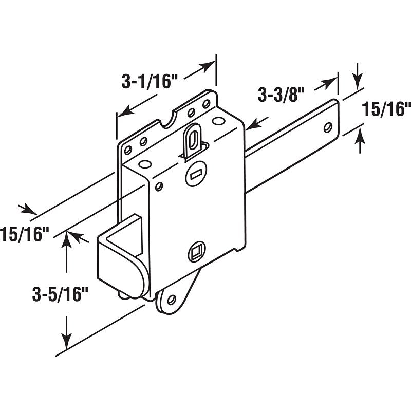 Prime-Line GD 52138 Side Lock, Steel, Galvanized