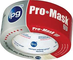 IPG 5103-2/91394 Masking Tape, 60 yd L, 1.87 in W, 5 mil Thick, Crepe Paper/Synthetic Rubber Backing, Beige
