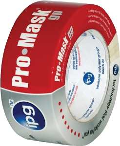 IPG 5104-3 Masking Tape, 60 yd L, 2.81 in W, 5 mil Thick, Crepe Paper/Synthetic Rubber Backing, Beige