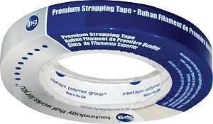 IPG 9715 Strapping Tape, 60 yd L, 0.7 in W, Polypropylene Backing, Natural