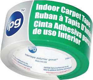 IPG 9971 Double-Sided Carpet Tape, 10 yd L, 1-7/8 in W, Vinyl Backing