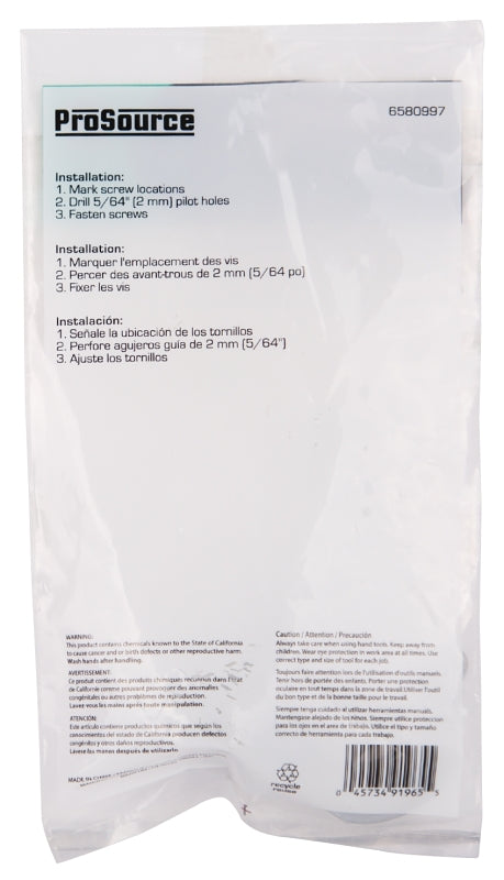 ProSource H62-B072 Coat and Hat Hook, 20 lb, 2-Hook, 1 in Opening, Zinc, Chrome