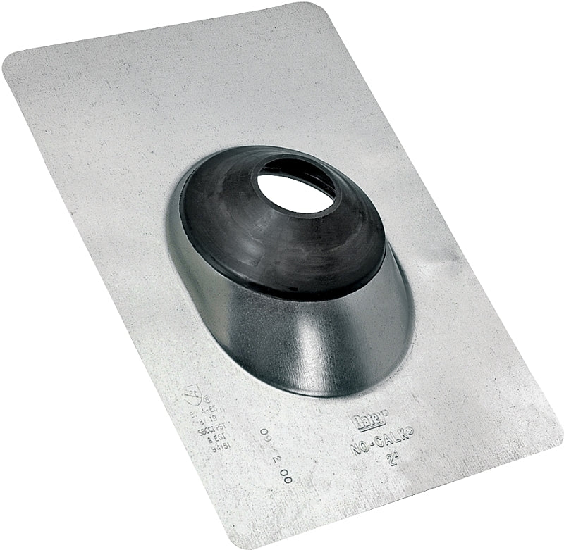 Hercules No-Calk Series 11880 Roof Flashing, 15 in OAL, 12 in OAW, 4 in Pipe, Plastic, Pack of 6