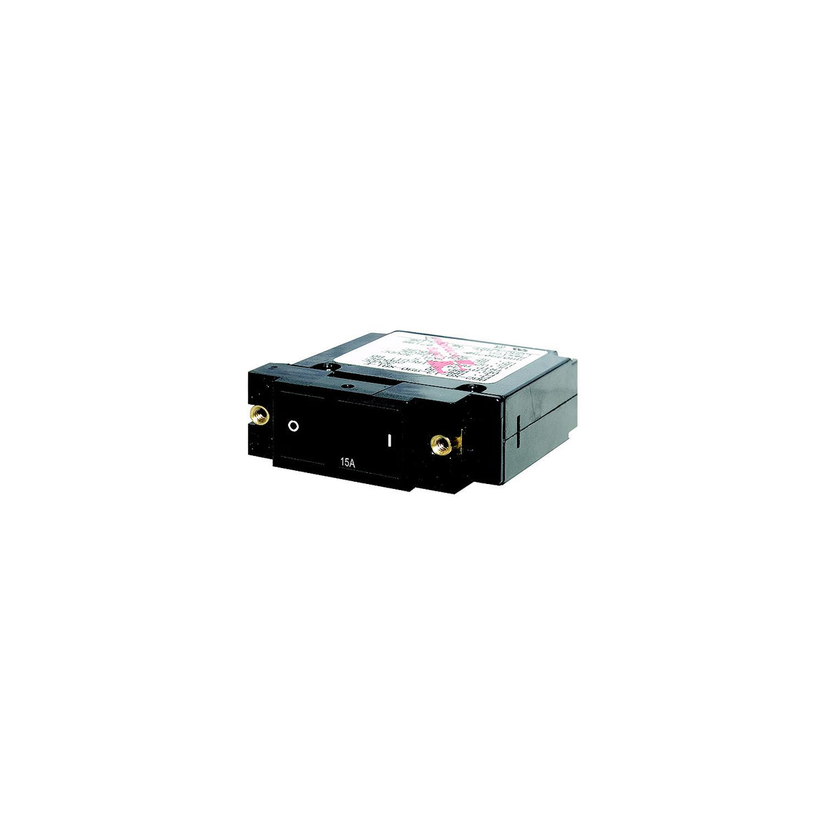 Blue Sea A-Series Flat Rocker Circuit Breaker, Single Pole Flat, 15 amps