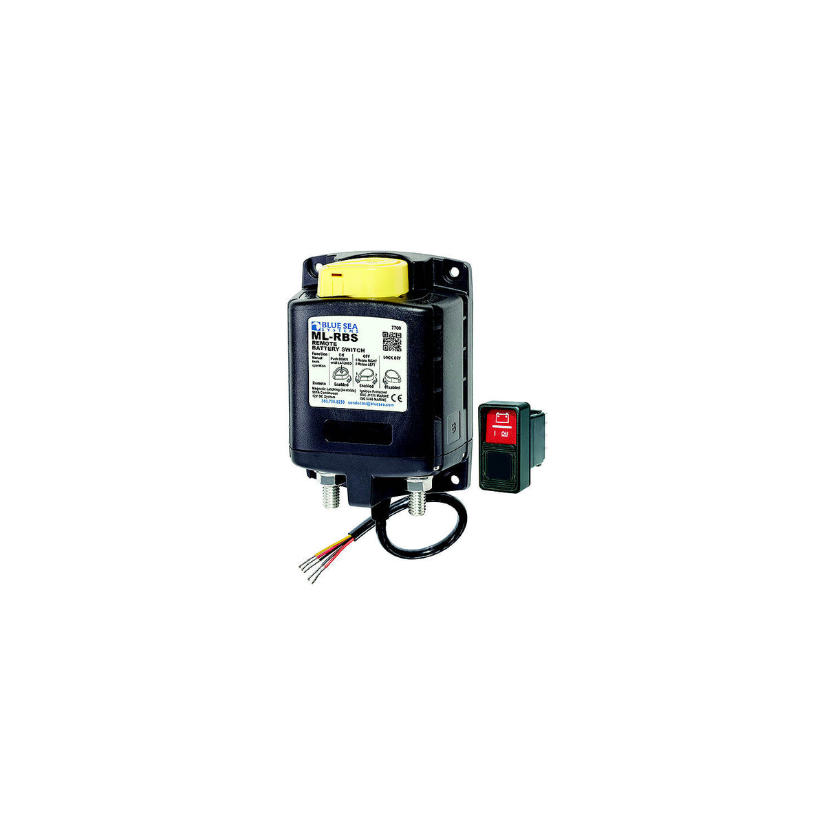 Blue Sea Systems 7700 ML-RBS Remote Battery Switch with Manual Control - 12V DC 500A