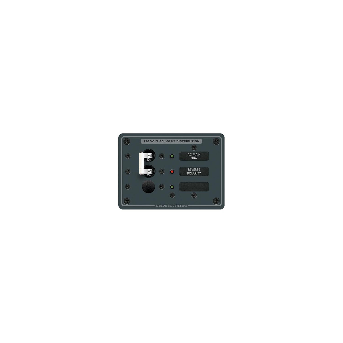 Blue Sea Systems 8029 Traditional Metal Panel AC Main + 1 Position