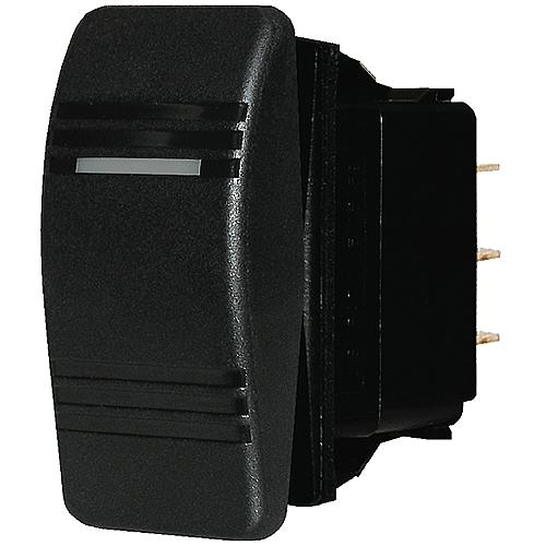 Blue Sea 8285 Water Resistant Contura III Switch, Black, (On)-Off-(On)
