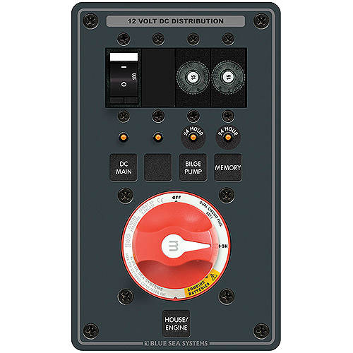 Blue Sea Systems 8690 Traditional Metal Dual Bank Battery Management Panel