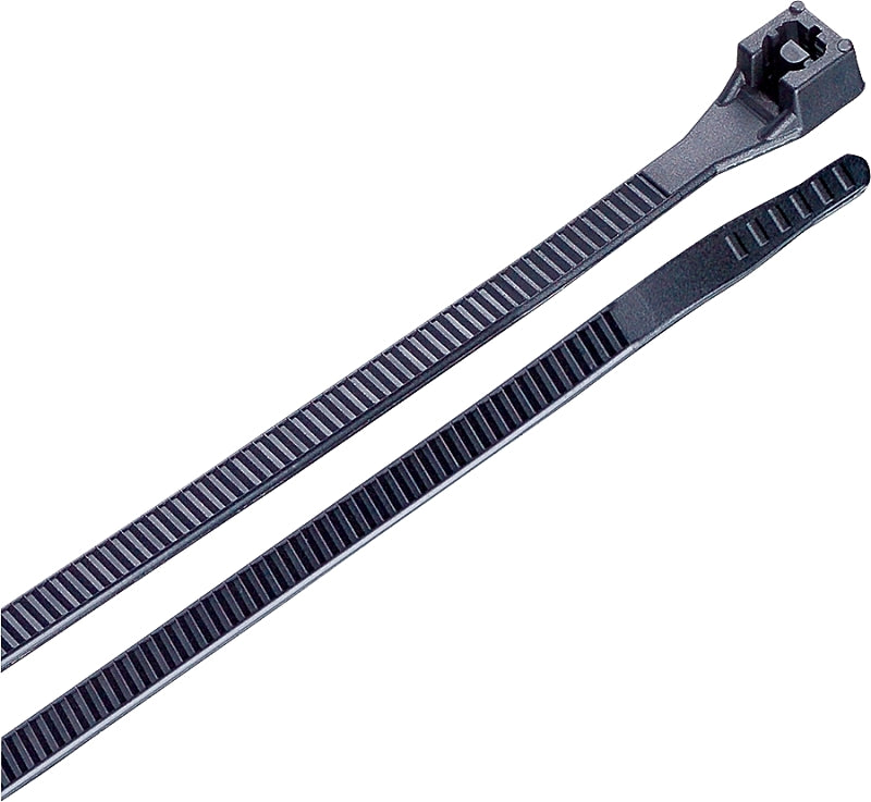 Gardner Bender 46-315UVB Cable Tie, Double-Lock Locking, 6/6 Nylon, Black, 14 in L, 100/PK