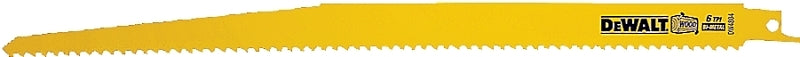 DEWALT DW4804 Reciprocating Saw Blade, Applicable Materials: Wood, 3/4 in W, 12 in L, 6 TPI