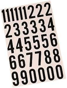 Hy-Ko MM-7N Packaged Number Set, 7.72 in W x 11.66 in H Dimensions, 1-3/4 in H Character, Black Character, Vinyl