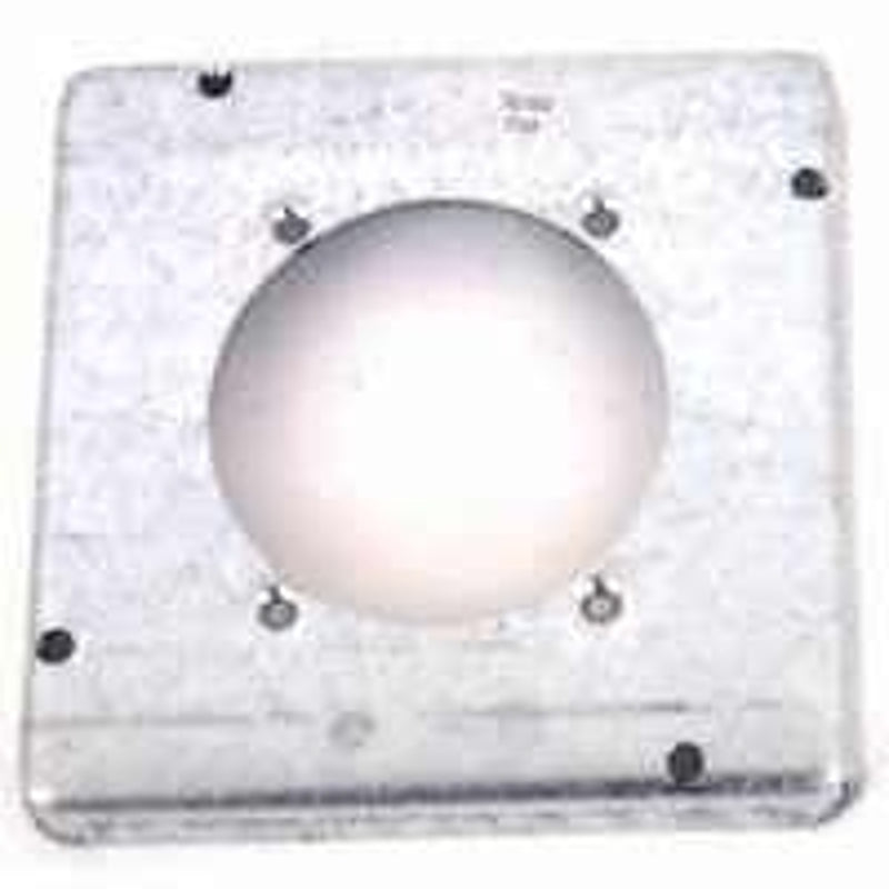 Raco 888 Exposed Work Cover, 2-5/8 in Dia, 4-11/16 in L, 4-11/16 in W, Square, Steel, Gray, Galvanized
