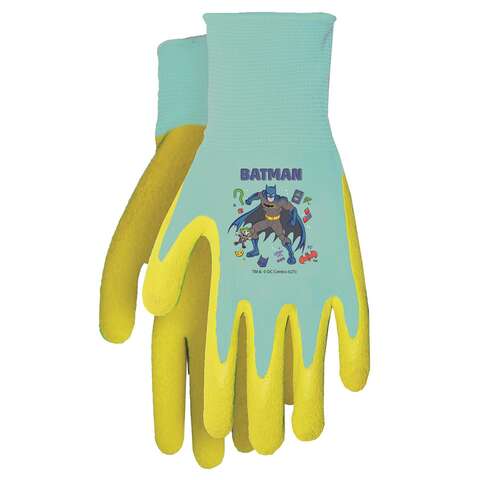 Midwest Quality Gloves Warner Bros Child's Outdoor Gardening Gloves Black/Yellow Youth 1 pair, Pack of 6