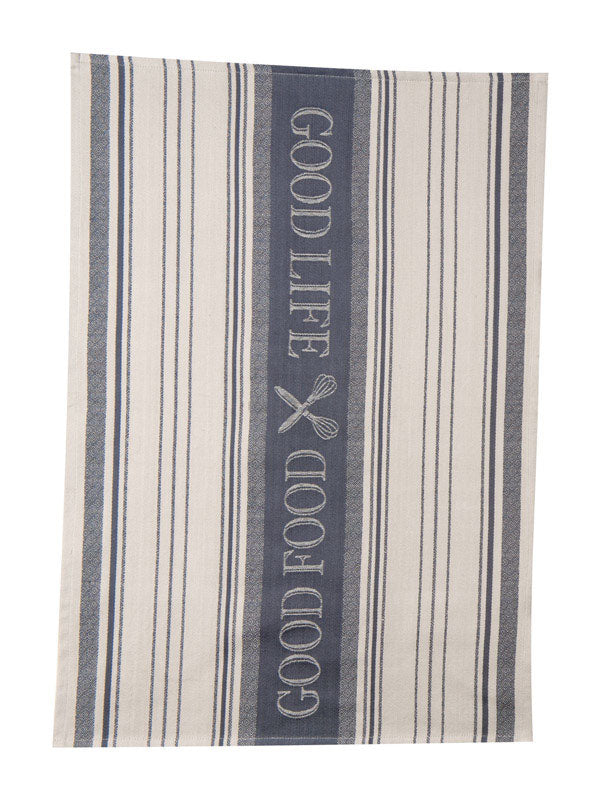 Kay Dee Cooks Kitchen Graphite Cotton Woven Jacquard Tea Towel 1 pk, Pack of 6