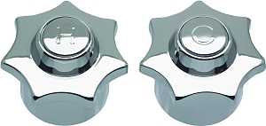 Danco 88080 Faucet Knob Handle, Zinc, Chrome-Plated, For: American Standard Heritage Two Handle Tub/Shower Faucets