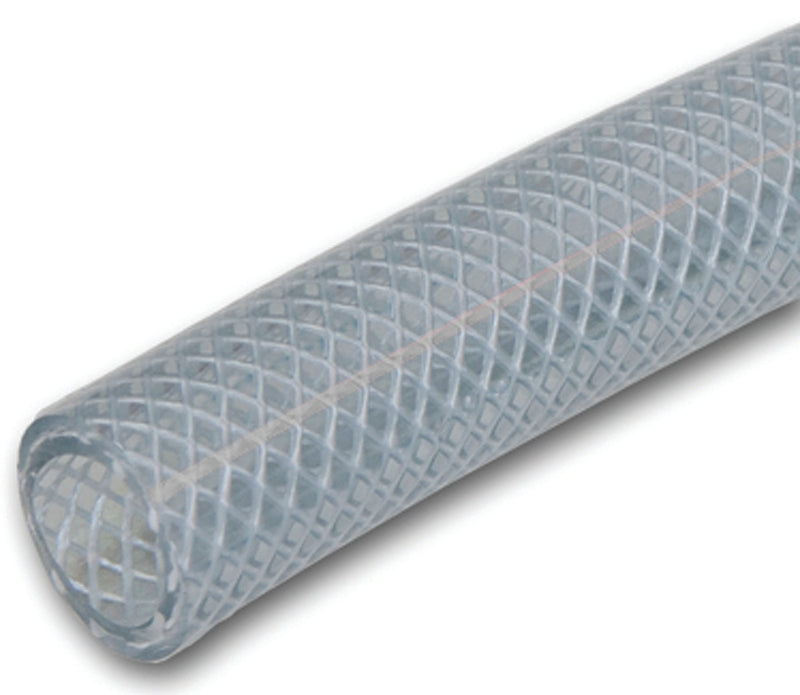 Abbott Rubber T12 Series T12005006 Braided Tubing, 1 in, PVC, Clear, 50 ft L