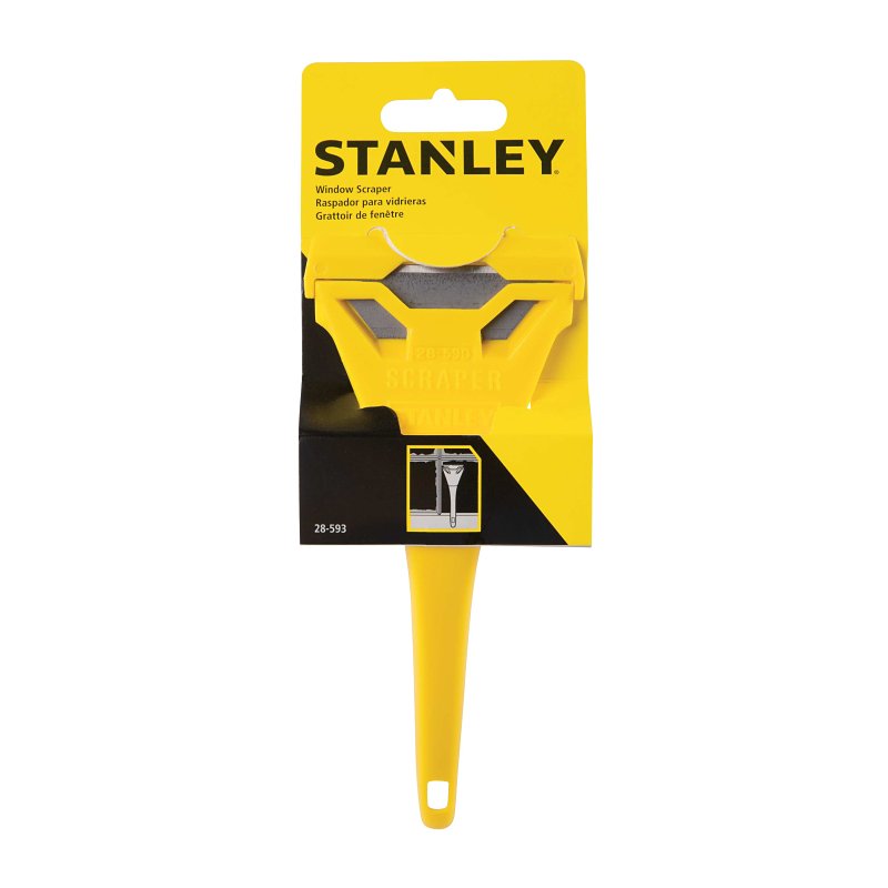 STANLEY 28-593 Window Scraper, 3/4 in L Blade, 2-3/8 in W Blade, Steel Blade, Plastic Handle