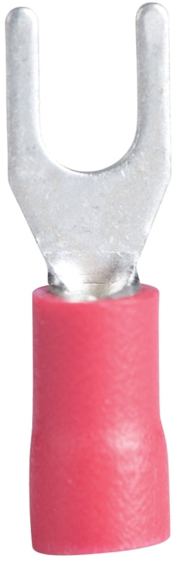 Gardner Bender 20-112 Spade Terminal, 600 V, 22 to 18 AWG Wire, #8 to #10 Stud, Vinyl Insulation, Red