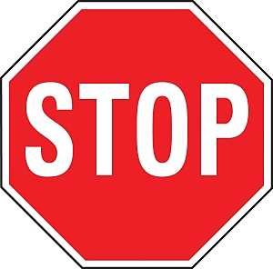Hy-Ko HW-31 Traffic Sign, Stop, White Legend, Aluminum, 18 in H x 18 in W Dimensions