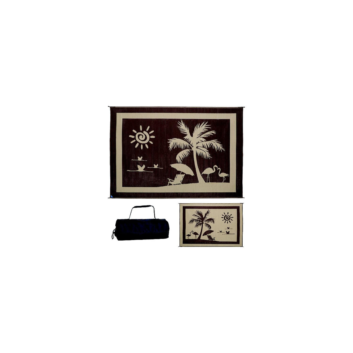 Ming's Mark BP8117 Brown & Beige 8' x 11' Beach Paradise Mat