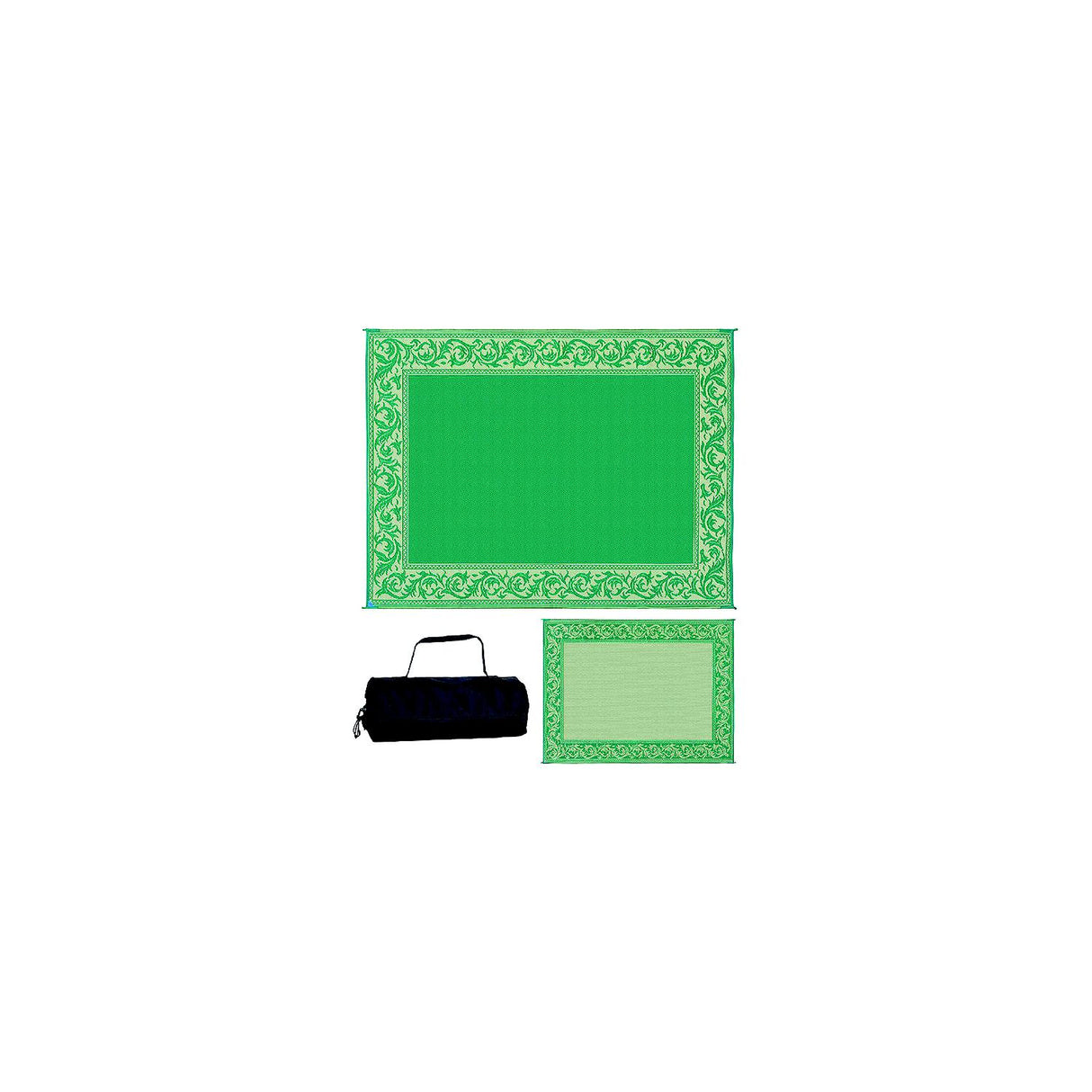 Ming's Mark Reversible Mat, Classical Green/Beige, 6' x 9'