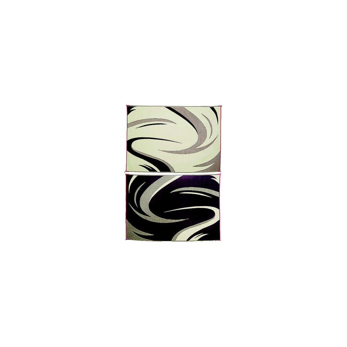 Ming's Mark Reversible Mat, Swish, Burgundy/Tan, 8' x 11'