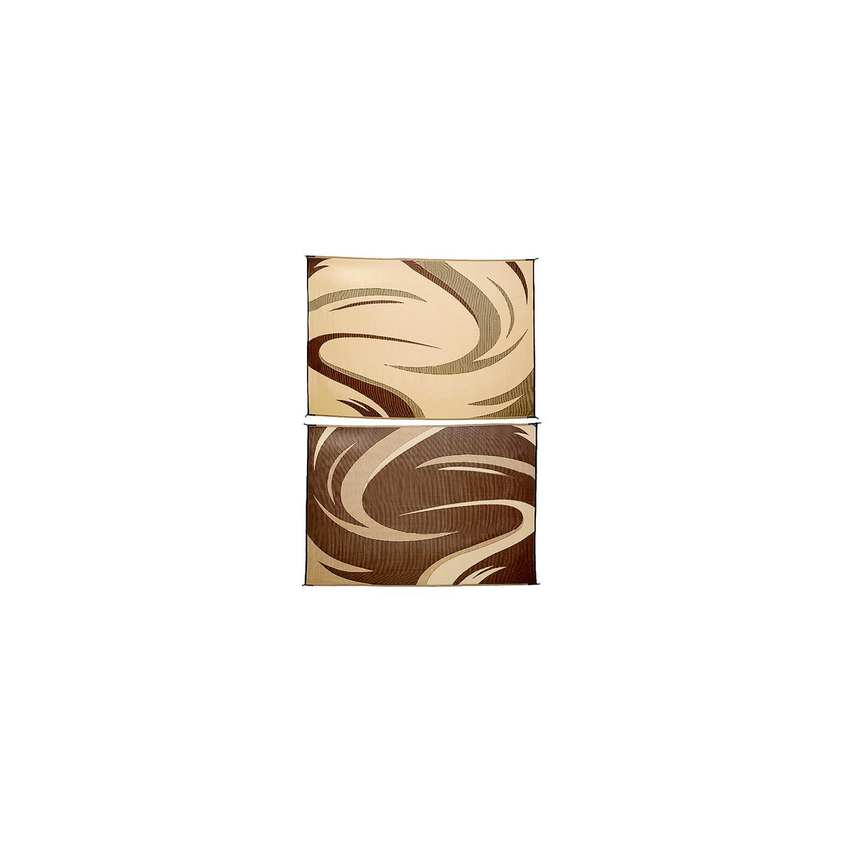 Ming's Mark Reversible Mat, Swish, Brown/Tan, 8' x 11'