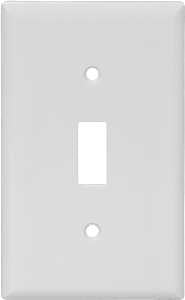 Eaton Wiring Devices 5134W Wallplate, Standard-Size, 4-1/2 in L, 2-3/4 in, Nylon, White, Pack of 10