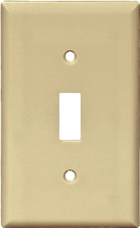 Eaton Wiring Devices 5134V Wallplate, Standard-Size, 4-1/2 in, 2-3/4 in W, 1-Gang, Nylon, Ivory, Pack of 10