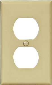 Eaton Wiring Devices 5132V Wallplate, Standard-Size, 4-1/2 in L, 2-3/4 in W, 1-Gang, Nylon, Ivory, Pack of 10