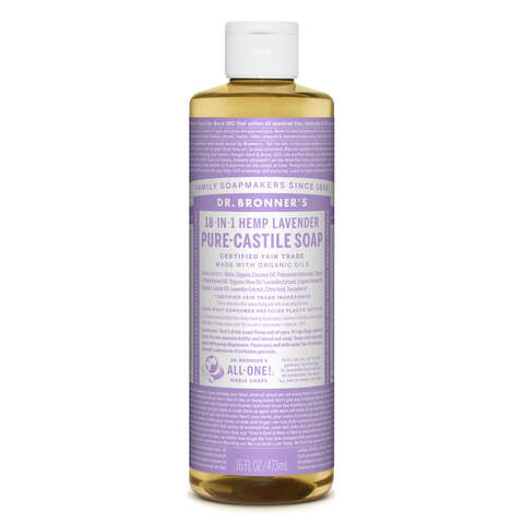 Dr. Bronner's Organic Lavender Scent Pure-Castile Liquid Soap 16 oz 1 pk, Pack of 12