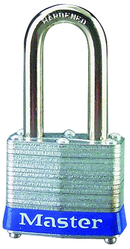 Master Lock 3UPLF Padlock, Non-Keyed Key, 9/32 in Dia Shackle, 1-1/2 in H Shackle, Steel Shackle, Steel Body, Laminated