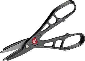 Malco Andy Snip MC12N Combination Snip, 12 in OAL, 3 in L Cut, J-Channel Cut, Steel Blade, Charcoal Handle, Loop Handle