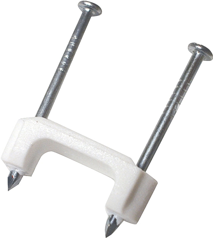 Gardner Bender PS-150 Cable Staple, 1/2 in W Crown, Plastic/Polyethylene, 100 BX