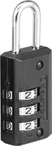 Master Lock 646T Padlock, Resettable Combination Key, 1/8 in Dia Shackle, 11/16 in H Shackle, Steel Shackle, Zinc Body