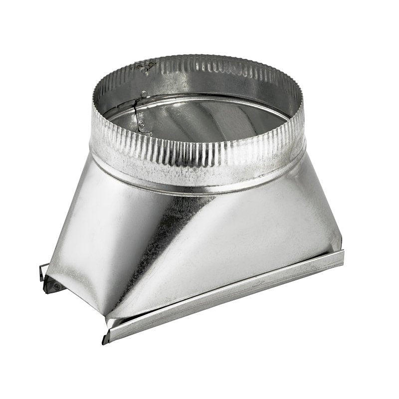 Lambro 120 Range Hood Transition, Round, 3-1/4 in W to 4 in Dia x 10 in L Dimensions, Aluminum