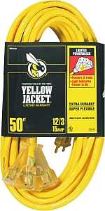 CCI 2827 Power Block, 8-5/8 in L, 3 -Outlet, 15 A, 125 V, Yellow Sheath