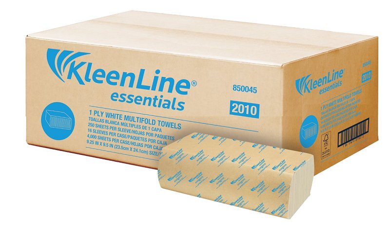 Classic 850045 Folded Paper Towel, 9-1/2 in L, 9-1/4 in W, 1-Ply