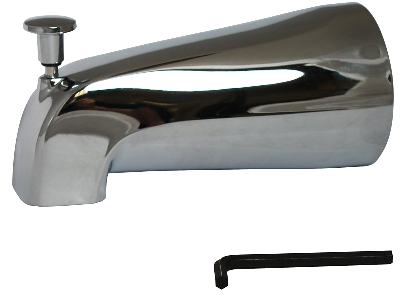 Plumb Pak PP825-38 Bathtub Spout, 3/4 in Connection, IPS, Zinc, Chrome-Plated