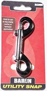 Baron C-161 Bolt Snap, 60 lb Working Load, Zinc, Nickel