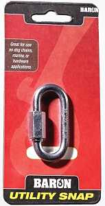 Baron C-7350T-5/16 Quick Link, 3/8 in Opening, 2-15/16 in L Dimensions, 1760 lb Working Load, Steel, Zinc