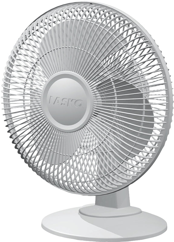 Lasko 2012 Table Fan, White, 12 in L x 14 in W x 16-1/2 in H Dimensions, 3-Speed