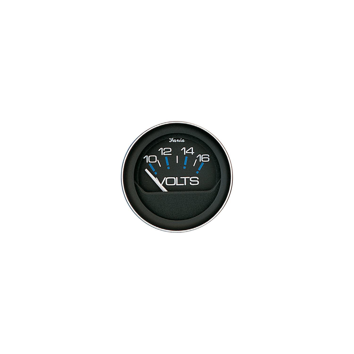 Faria Coral Black 2″ Voltmeter Gauge (10-16 VDC)